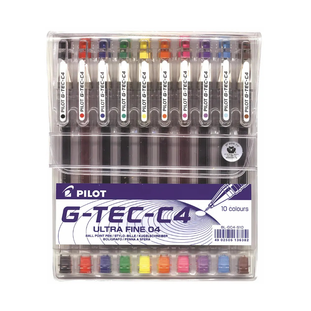 סט 10 עט פיילוט  G-TEC C4 0.4