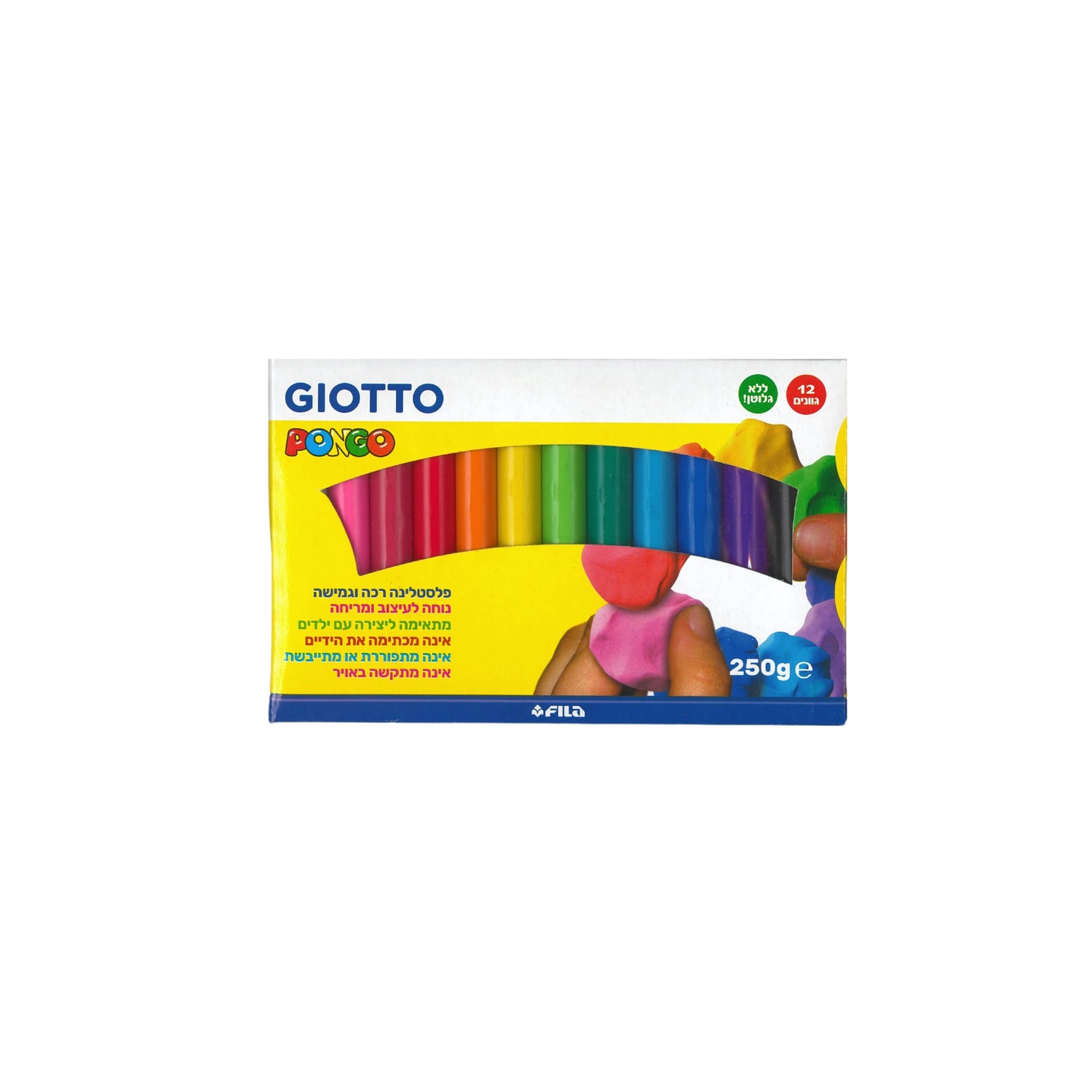 סט פלסטלינה 12 צבעים Giotto