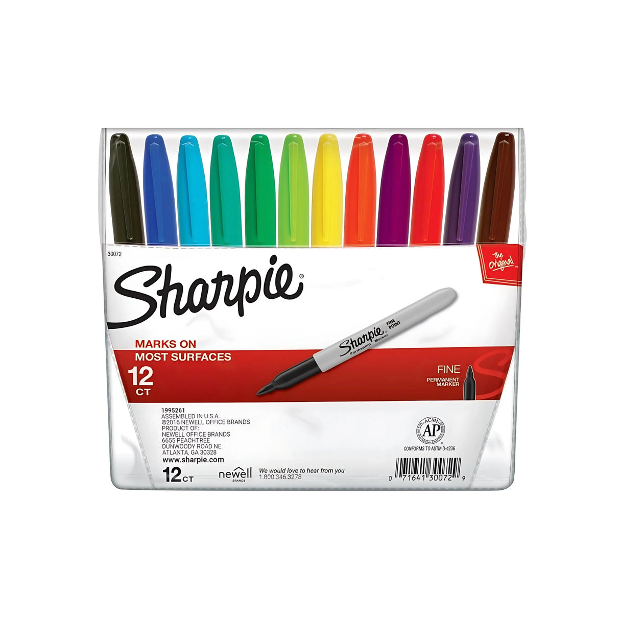 סט 12 טוש פרמננט שרפי Sharpie Fine