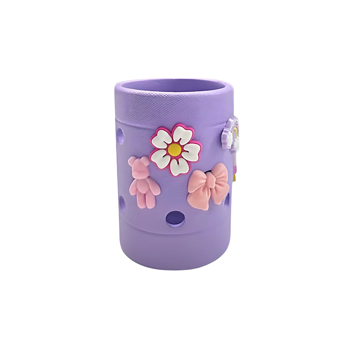 מעמד עטים סגול עם צ'ארמס