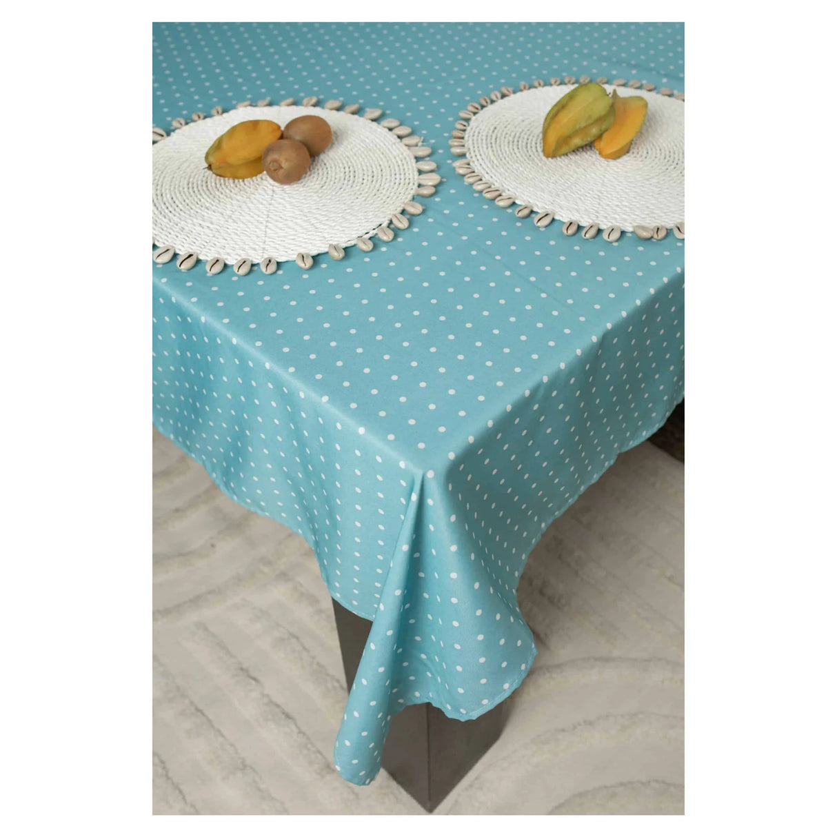 מפה לשולחן 145/400 ס"מ איב נקודות - טורקיז