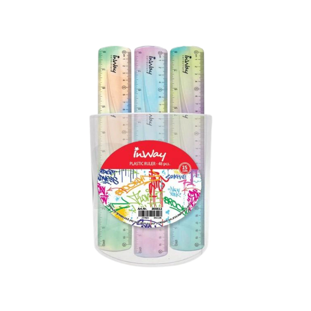 סרגל 15 ס"מ - מעבר צבעים