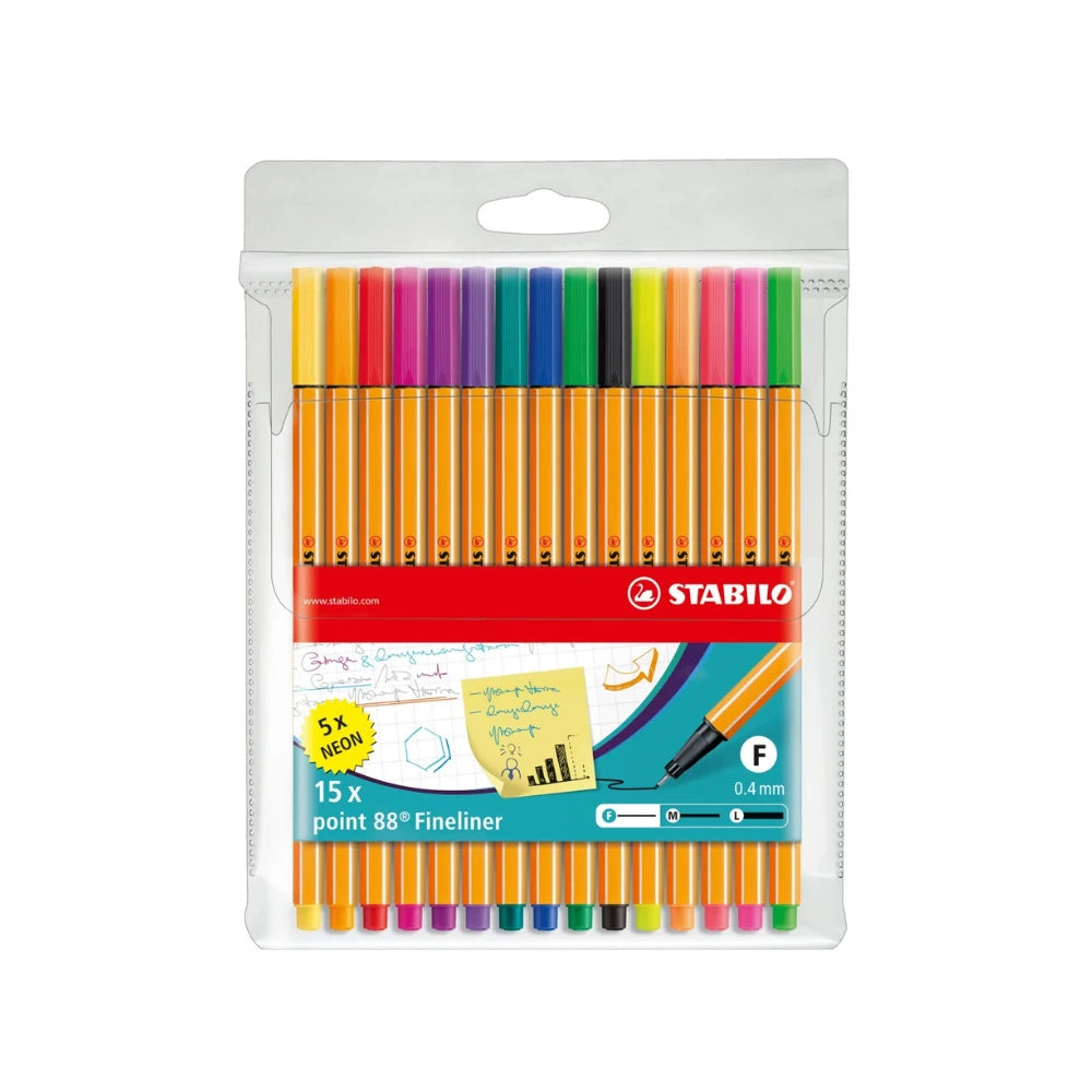 סט 15 עטי לבד סטבילו 88 Stabilo
