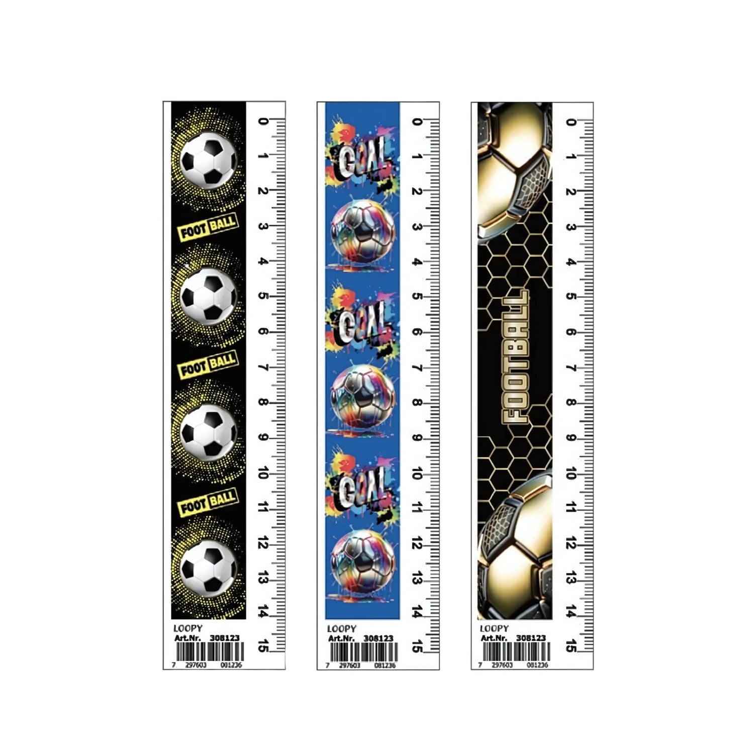 סרגל 15 ס"מ - כדורגל