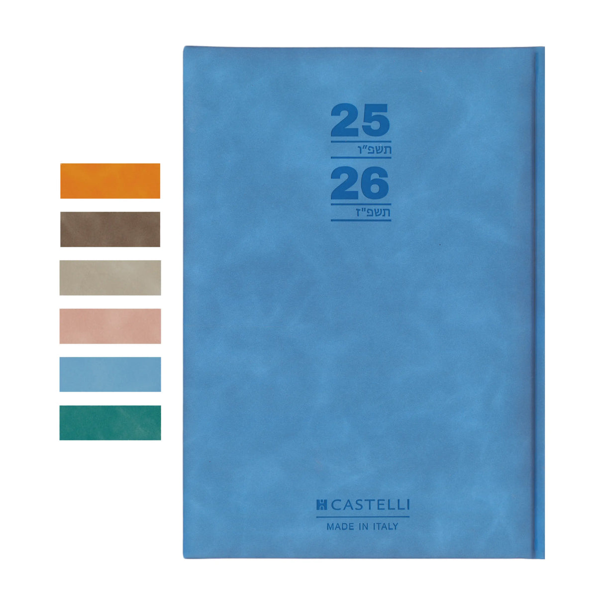 יומן שבועי מדורג 17/24 ס"מ לבד קסטלי CASTELLI 2025/2026