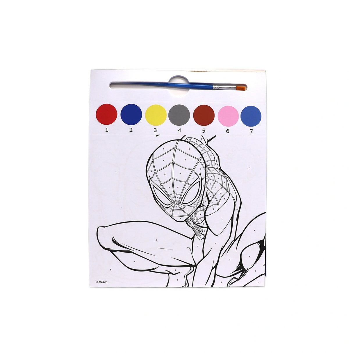 חוברת צביעה לפי מספרים - ספיידרמן