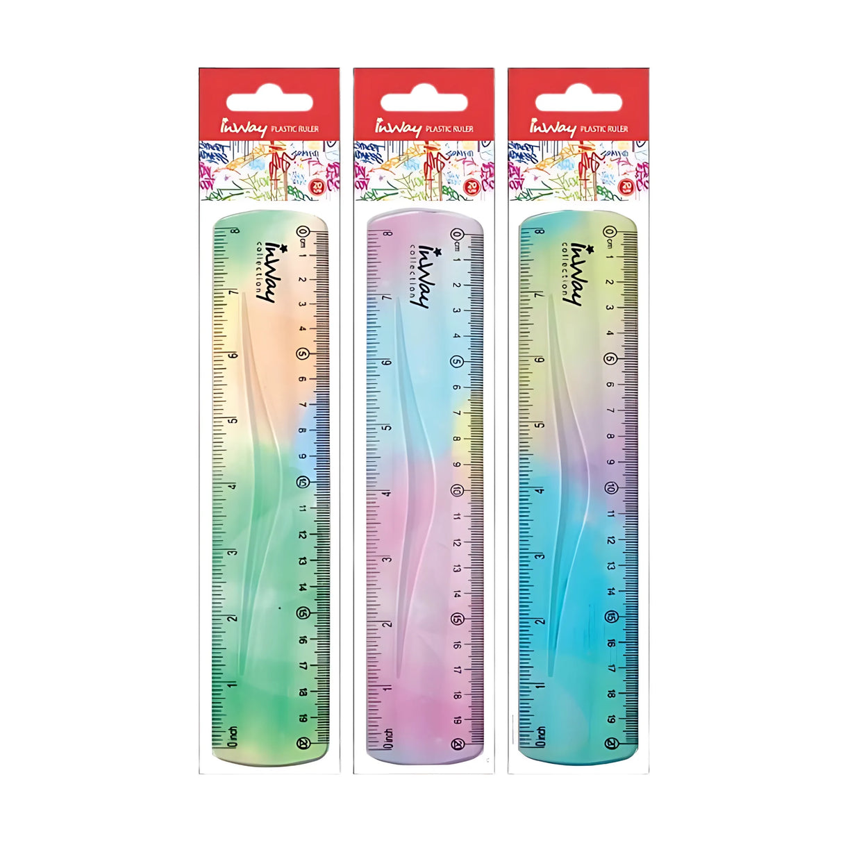 סרגל גמיש 20 ס"מ - מעבר צבעים