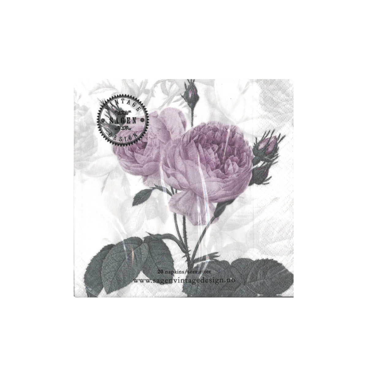 מארז 20 מפיות - פרח סגול