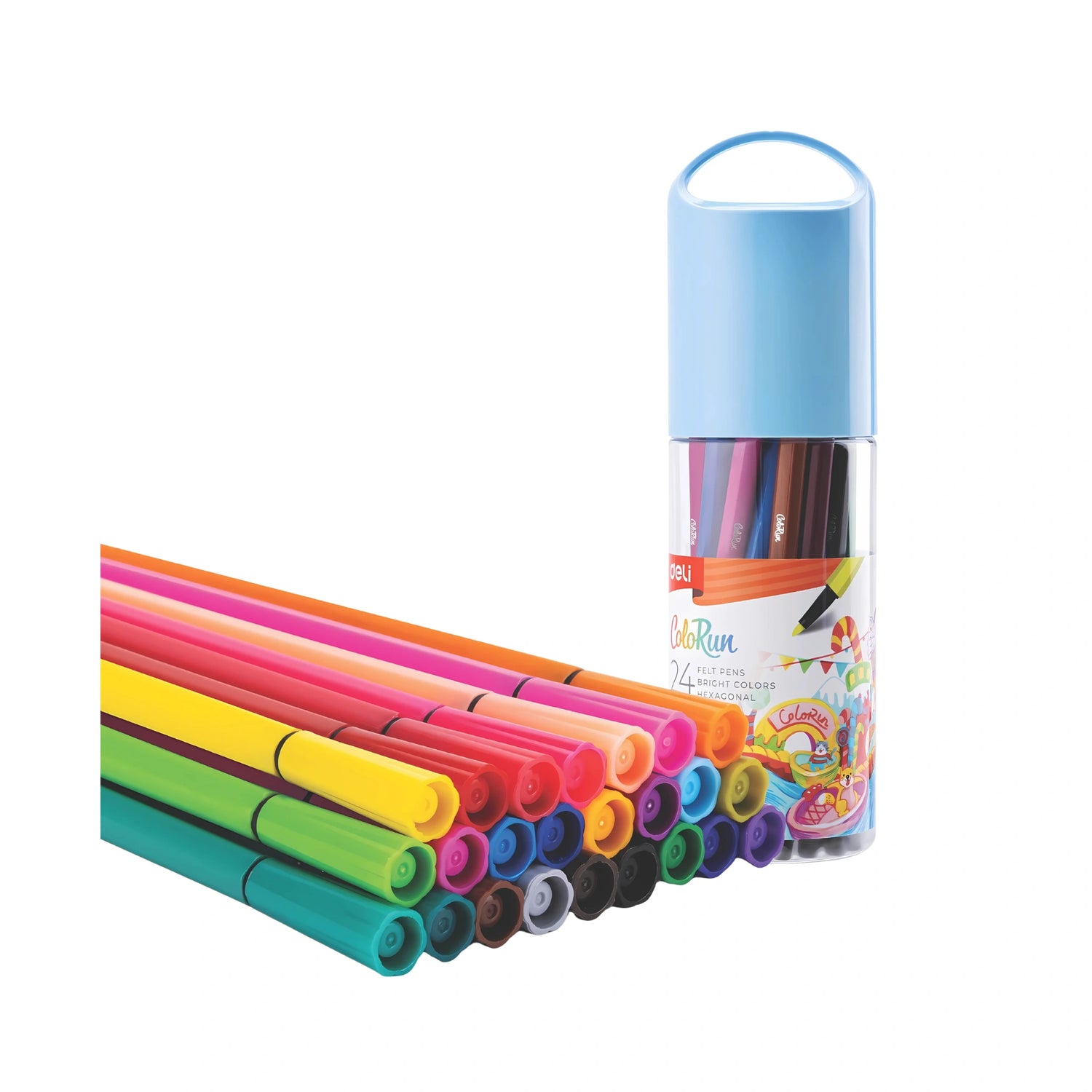 סט 24 טוש בקלמר DELI