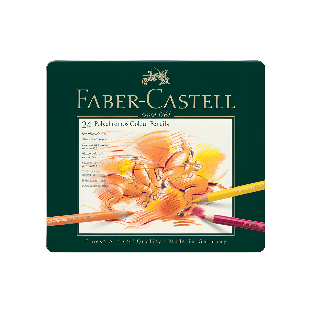 סט 24 עפרונות צבעוניים Polychromos פאבר קסטל Faber Castell