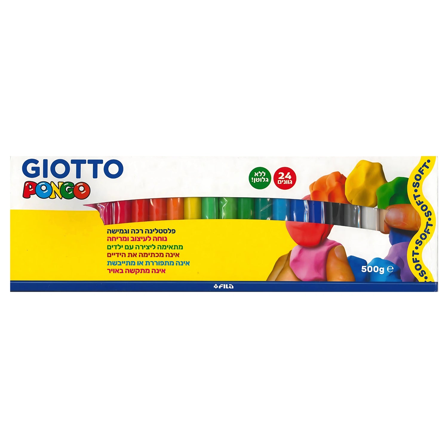 סט פלסטלינה 24 צבעים Giotto