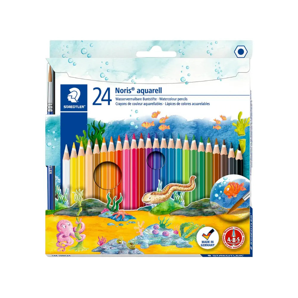 סט 24 עפרונות צבעוניים אקוורל שטדלר STAEDTLER
