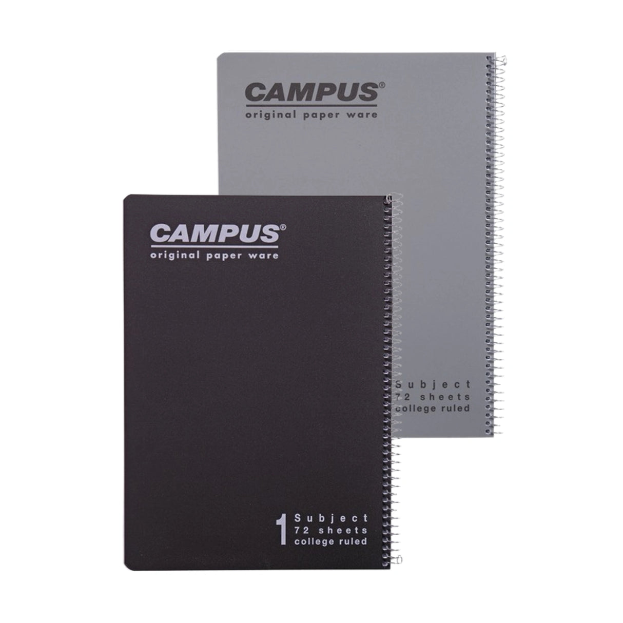 מארז 2 מחברות ספירל A4 משובץ שחור/אפור קמפוס CAMPUS