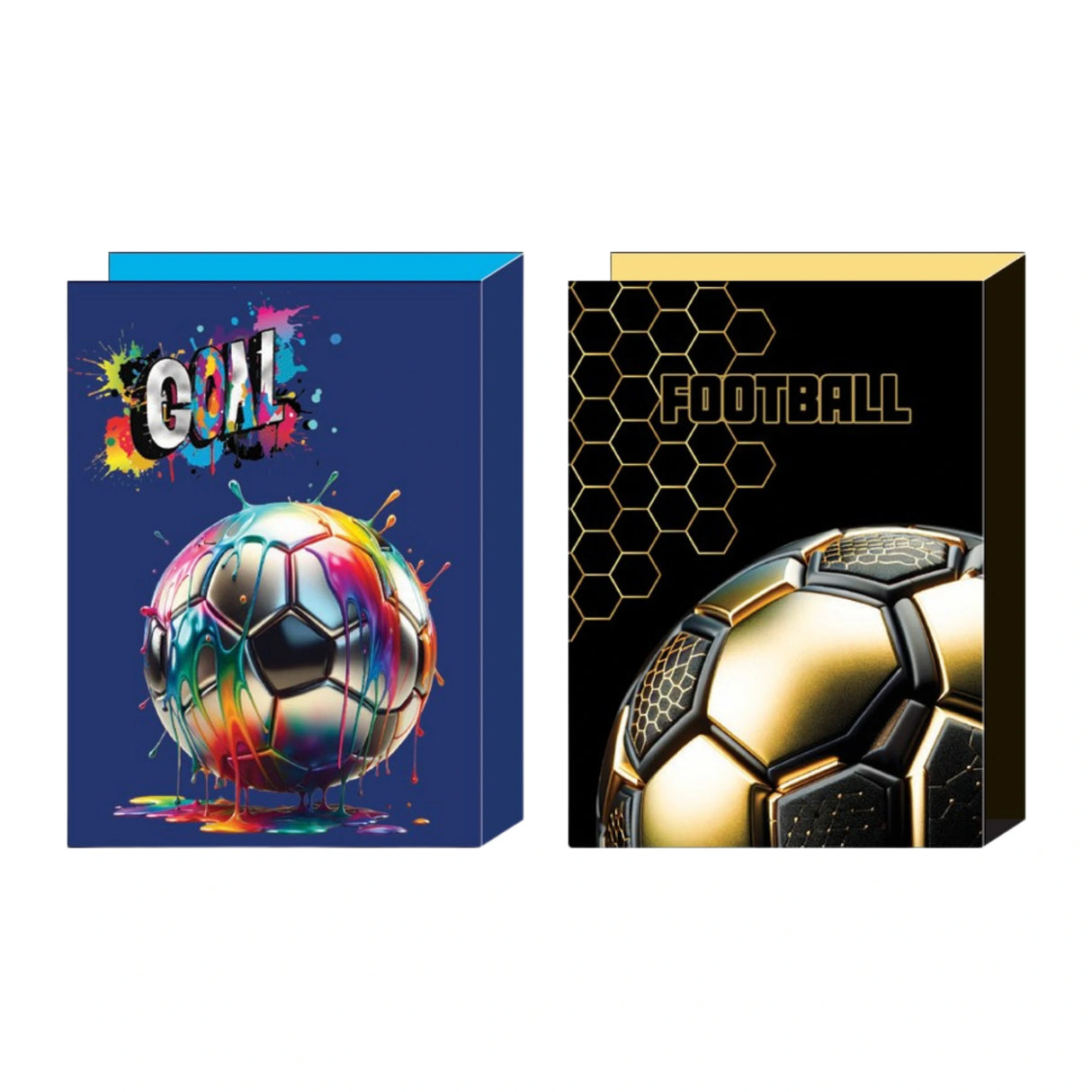 קלסר פוליו כדורגל צבעוני/זהב