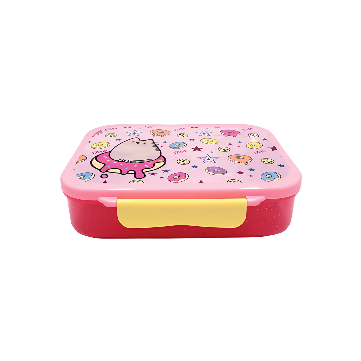 קופסת אוכל מחולקת - חתול דונאטס