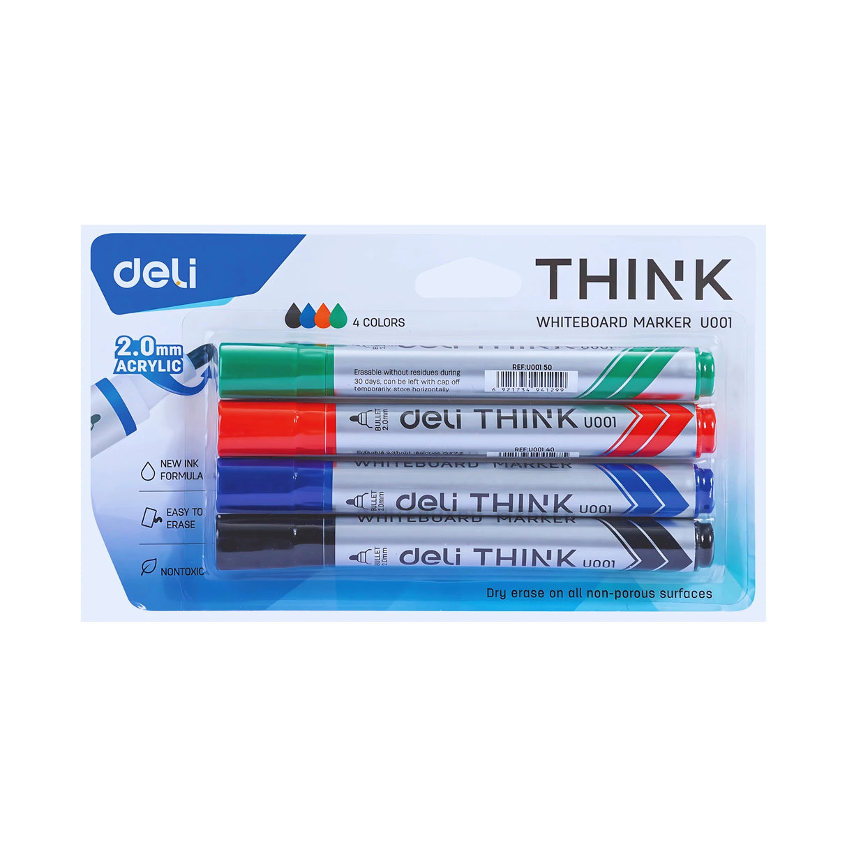 סט 4 טוש מחיק DELI