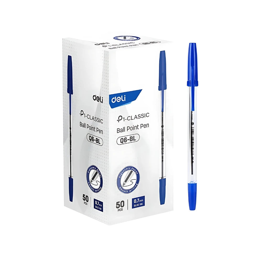 חב' 50 עט כחול 0.7 DELI