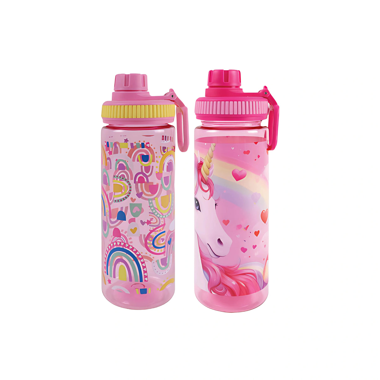בקבוק אקרילי 600 מ"ל - יוניקורן/קשתות