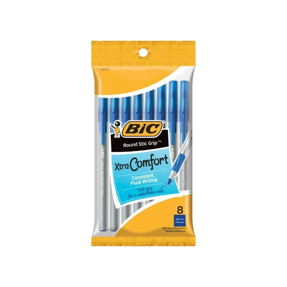 חב' 8 עט Bic Round Stic Grip