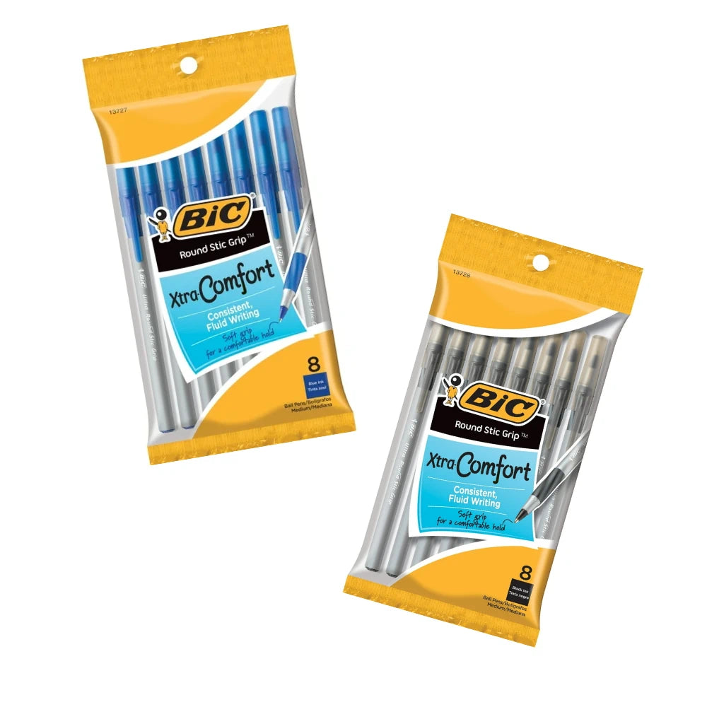 חב' 8 עט Bic Round Stic Grip