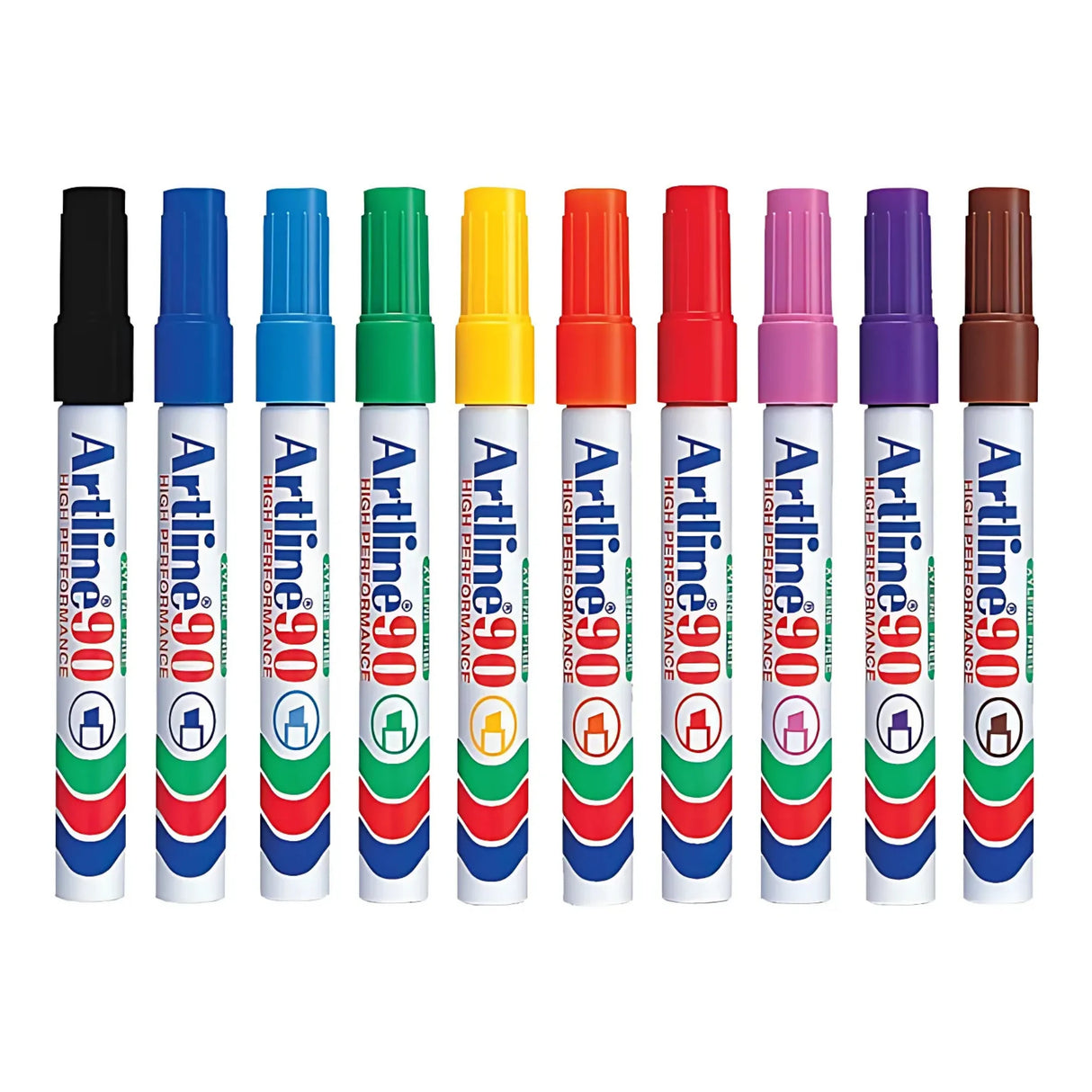 סט 10 טוש פרמננט צבעוני ארטליין 90 ARTLINE