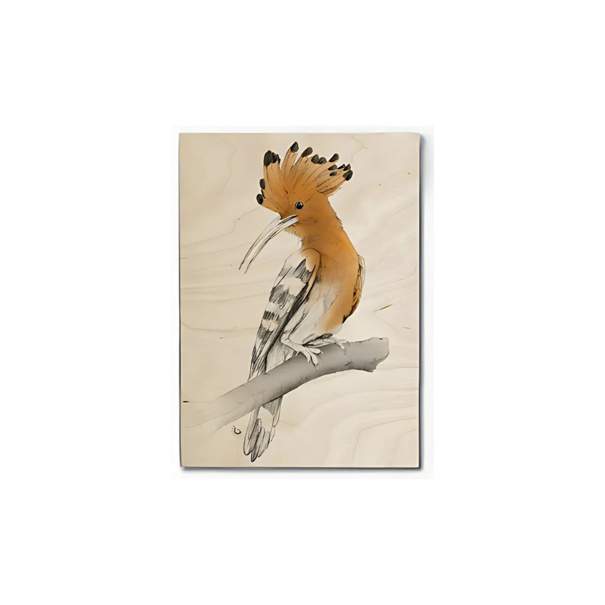 הדפס עץ מעוצב A5 - דגם דוכיפת