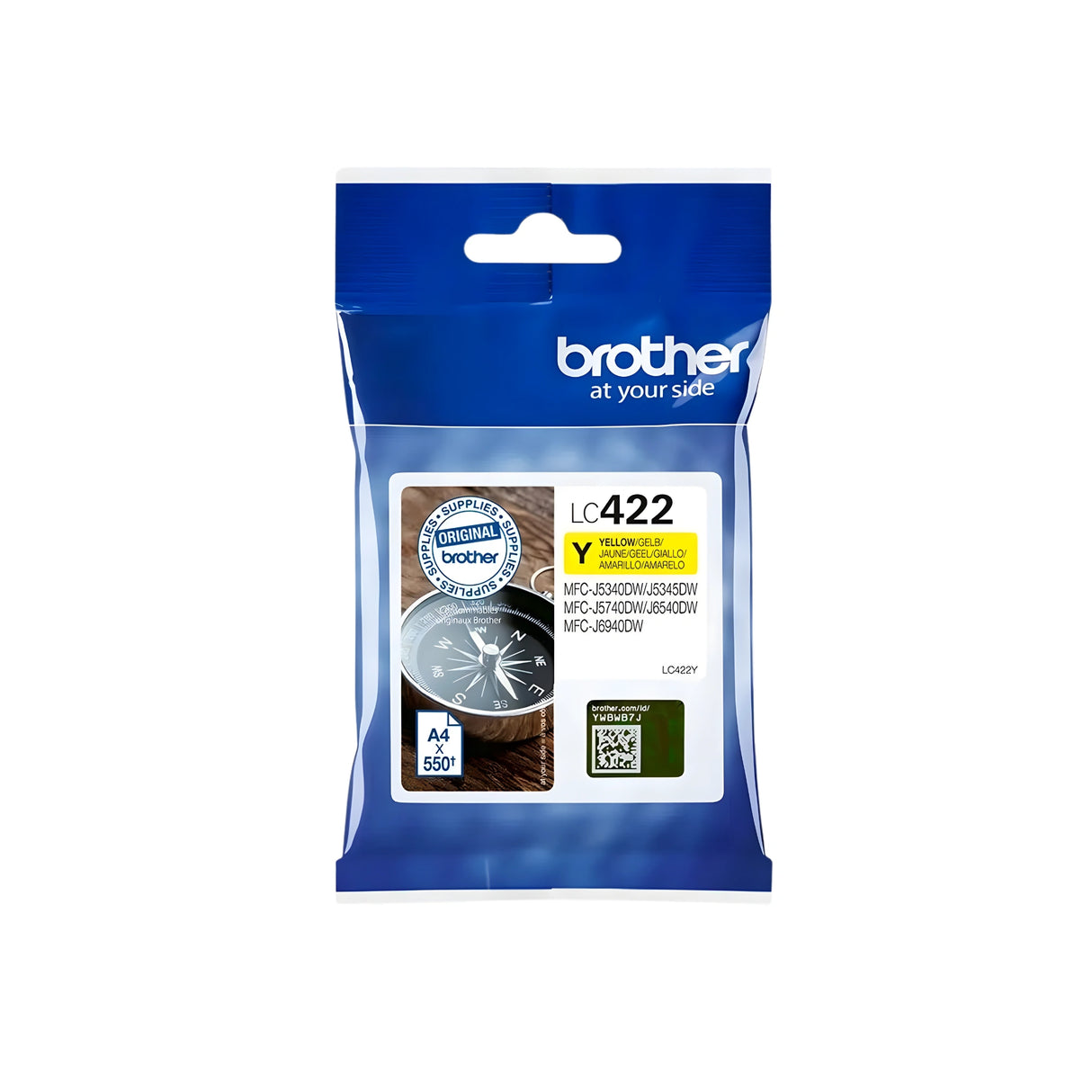 דיו מקורי BROTHER LC 422Y צהוב