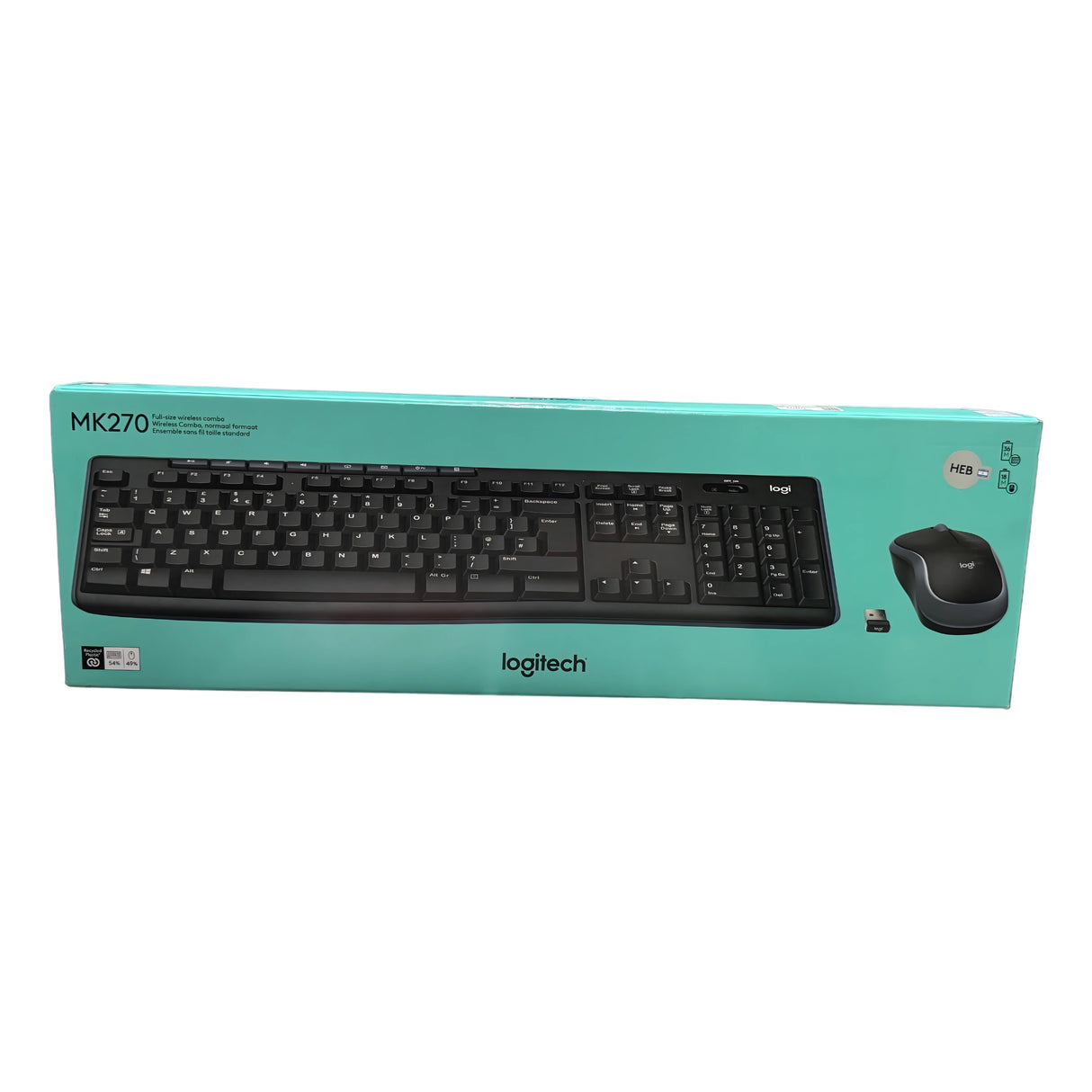 סט מקלדת ועכבר אלחוטיים Logitech MK270