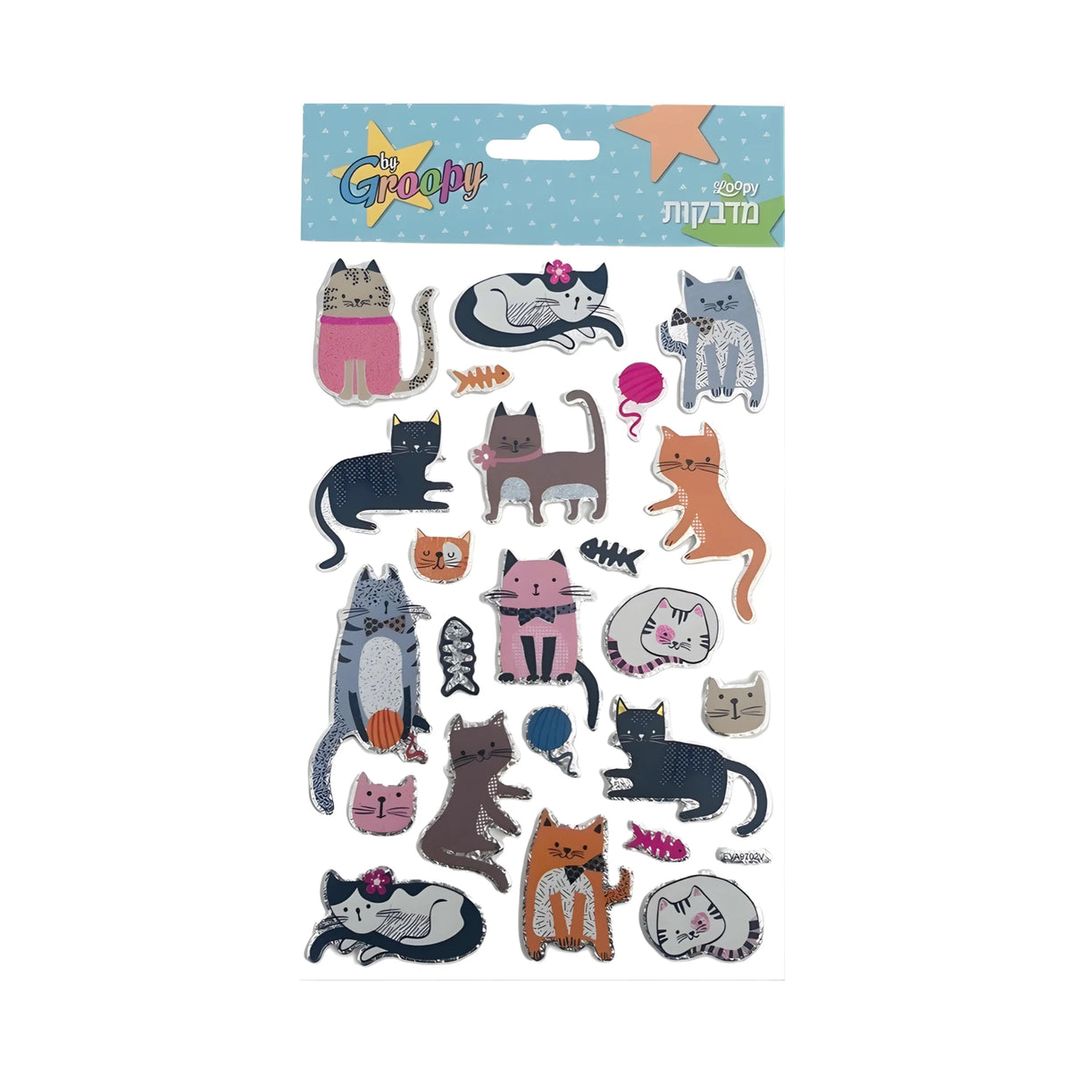 מדבקות פאפי MIX חתולים