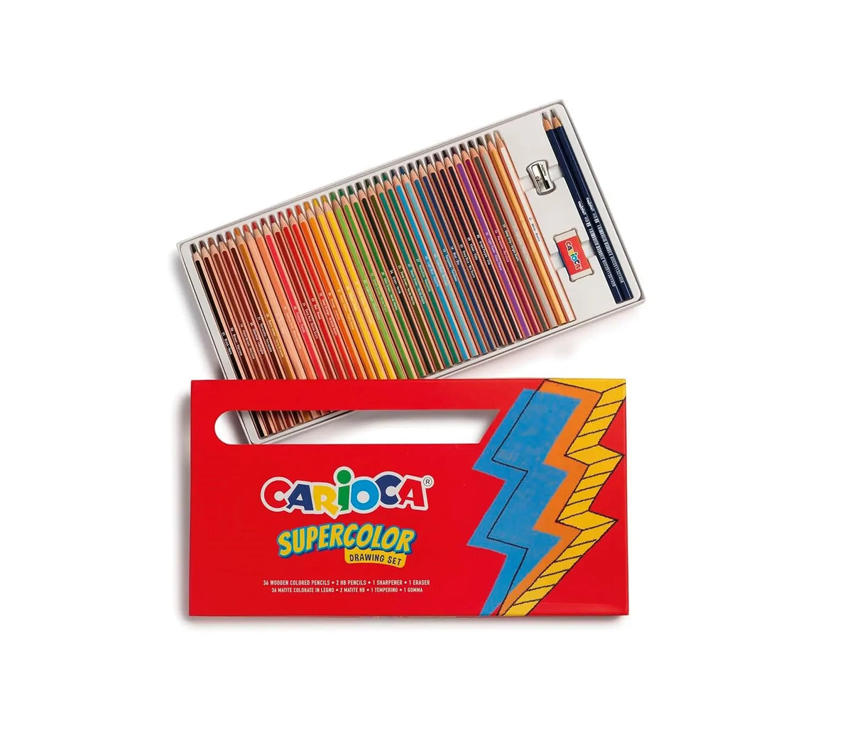 סט 36 עפרונות צבעוניים לציור ולצביעה 36+4 CARIOCA