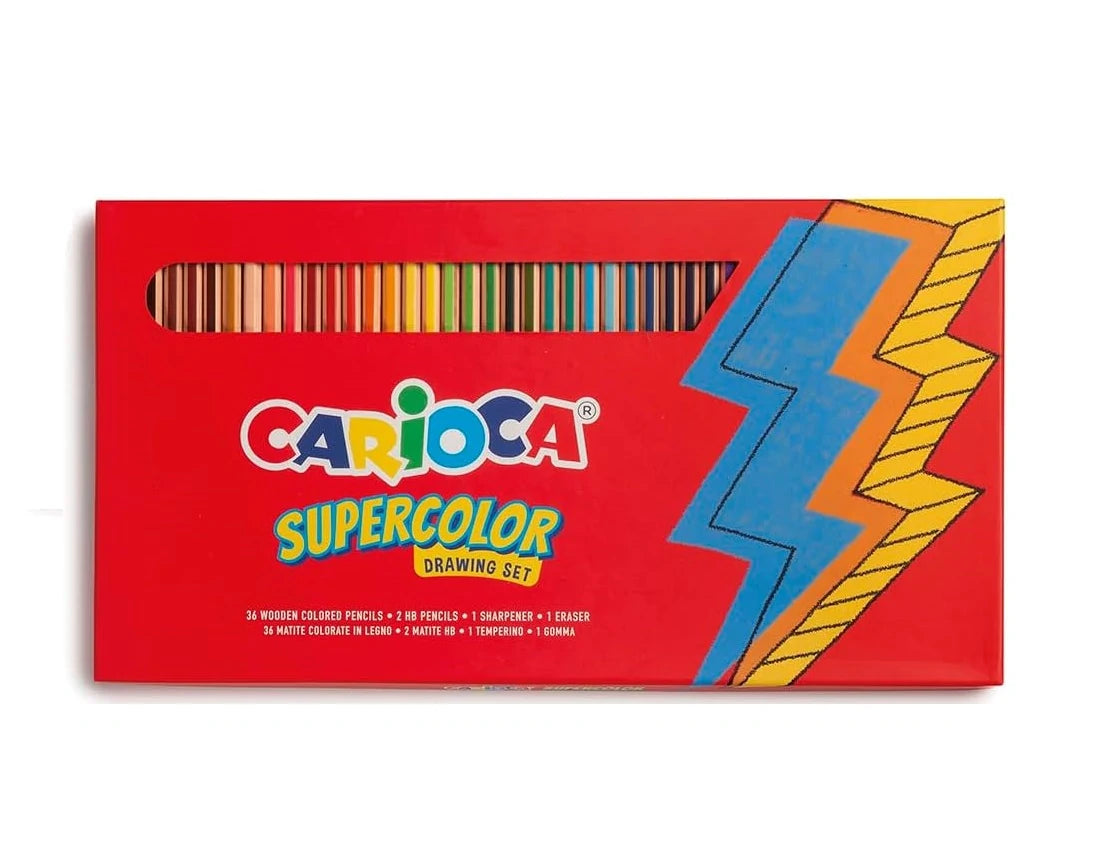 סט 36 עפרונות צבעוניים לציור ולצביעה 36+4 CARIOCA