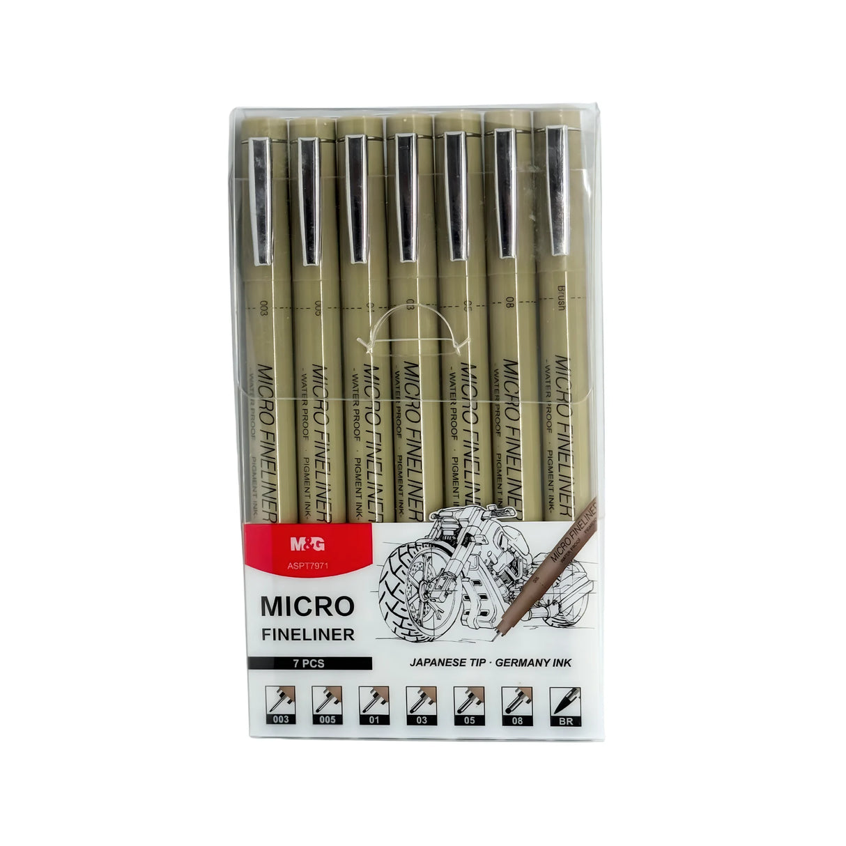 סט 7 עטי רפידוגרף M&G