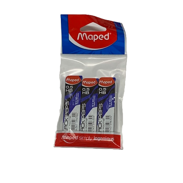 סט 3 עופרות MAPED 0.5 HB