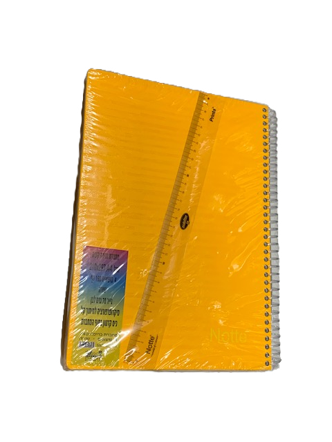 מחברת ספירל A4 כריכה קשה 4 נושאים שורה