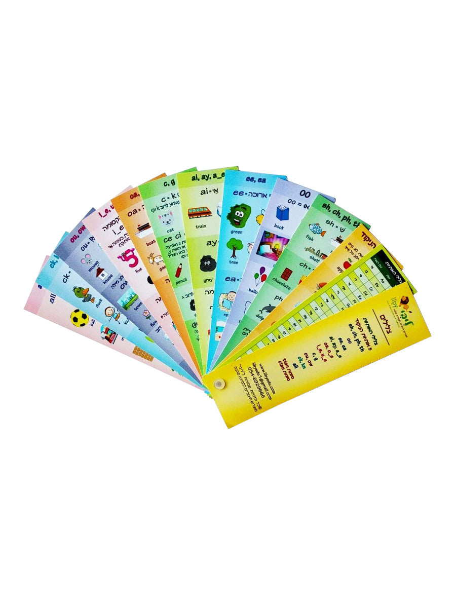 לומדים לקרוא אנגלית מניפת צלילי הקריאה והכתיבה באנגלית