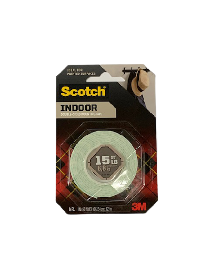 דבק דו צדדי רוחב 2.54 ס"מ לשימוש פנימי Scotch 3M