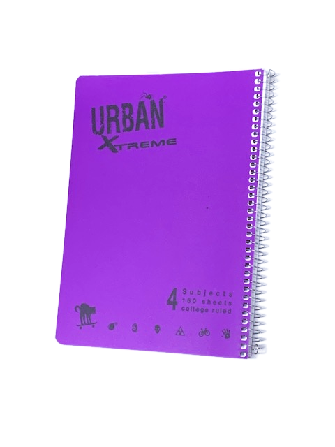 מחברת ספירל A4 שורה 4 נושאים אורבן URBAN