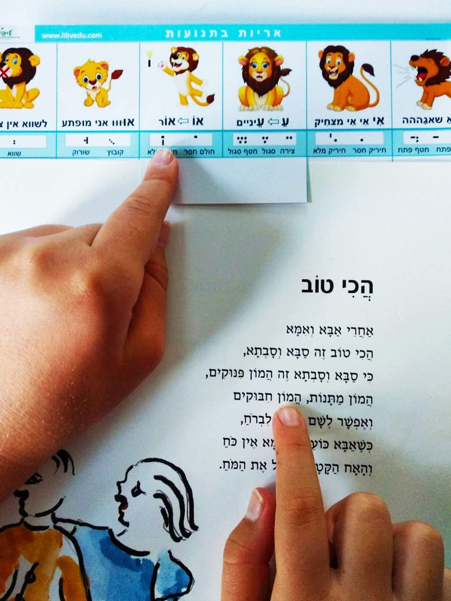 אריות בתנועות - תומך זיכרון ללימוד סימני הניקוד