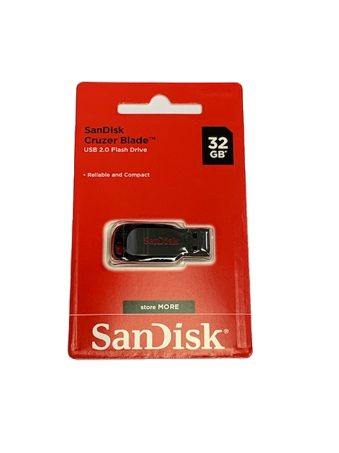 זיכרון נייד Sandisk Usb Blade 32Gb