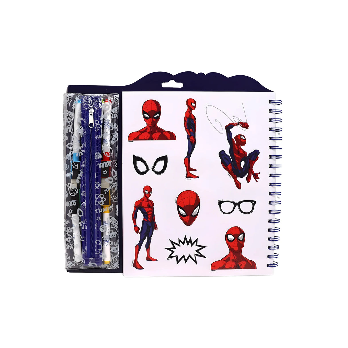 סט יצירה עם קלמר וטושים מחיקים - ספיידרמן