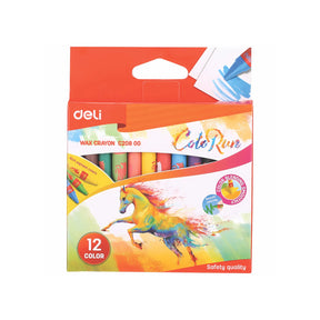 סט 12 צבעי שעווה DELI