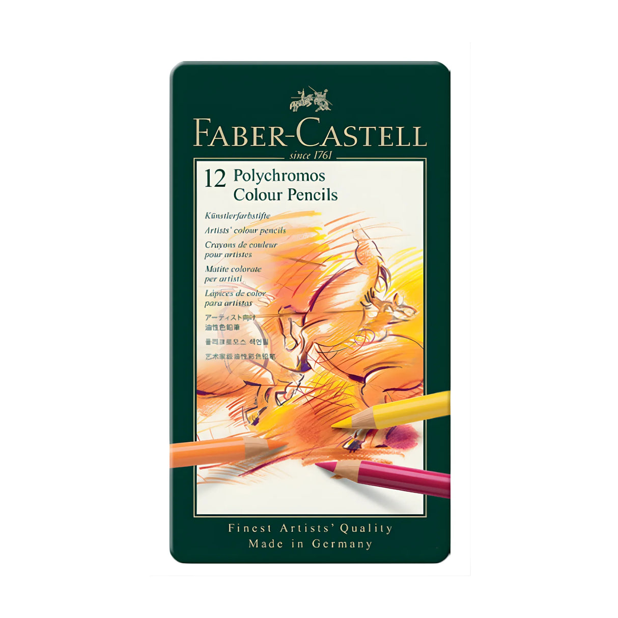סט 12 עפרונות צבעוניים Faber Castell Polychromos