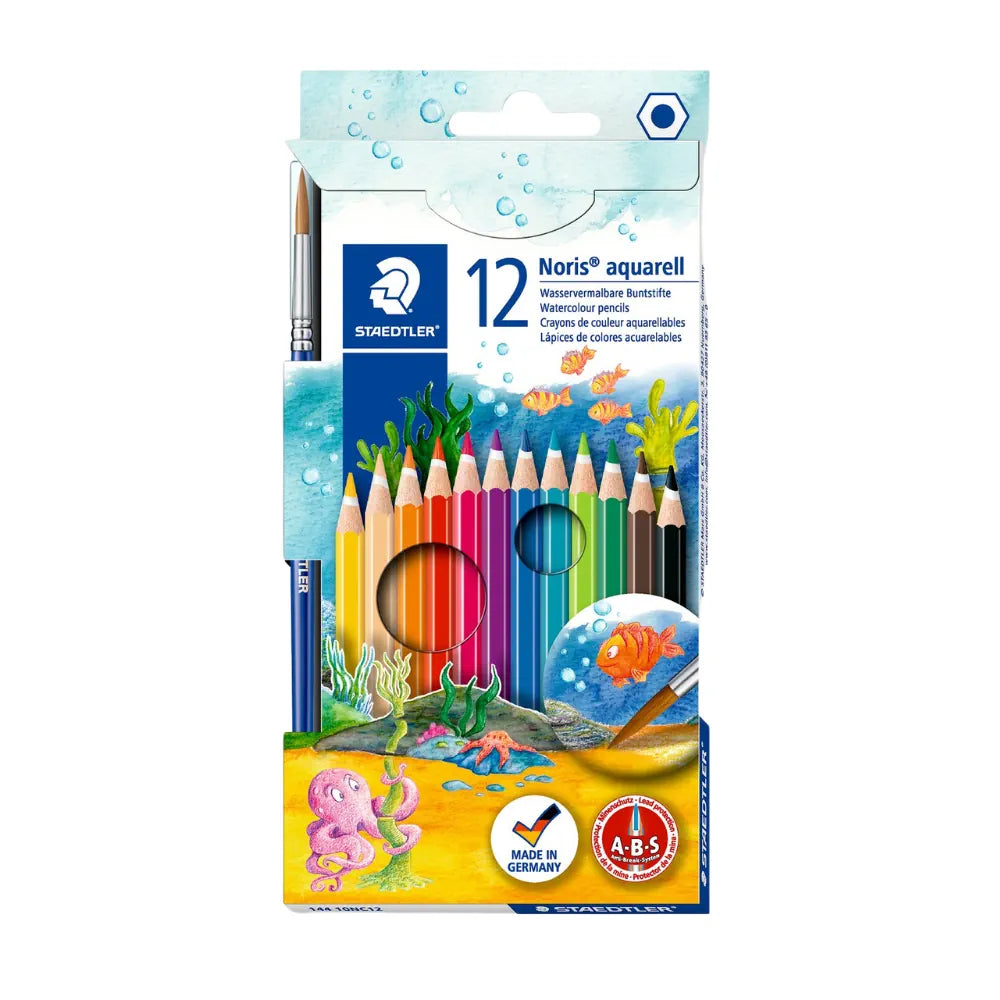סט 12 עפרונות צבעוניים אקוורל שטדלר STAEDTLER
