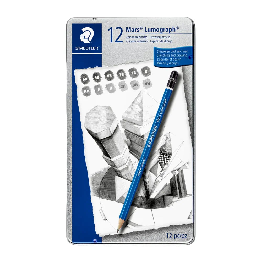 סט 12 עפרונות שרטוט Staedler Mars Lumograph