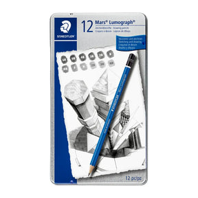 סט 12 עפרונות שרטוט Staedtler Mars Lumograph