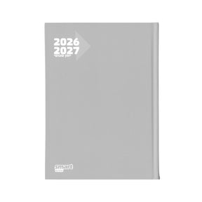 יומן שבועי מדורג אפור 15/21 ס"מ 2026/2027
