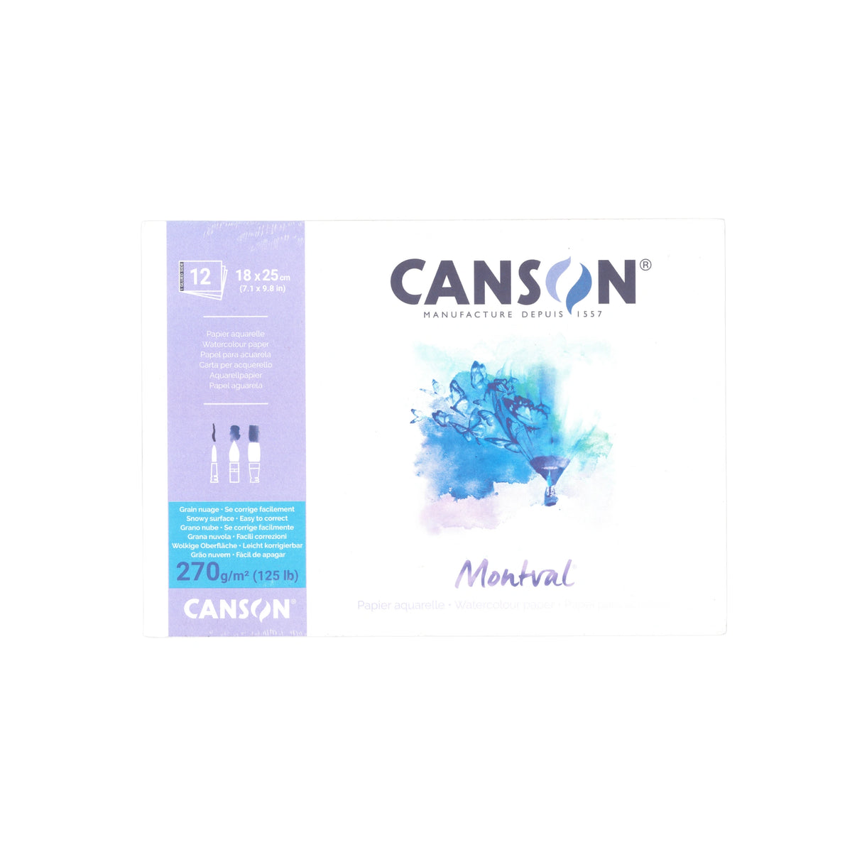 בלוק 18/25 ס"מ קנסון AQUARELLE MONTVAL CANSON