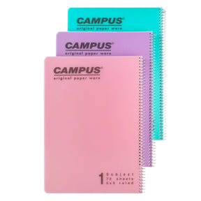מארז 3 מחברות A4 משובץ פסטל קמפוס CAMPUS