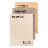 מארז 3 מחברות ספירל A4 משובץ קמפוס CAMPUS NATURE