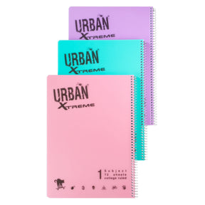 מארז 3 מחברות A4 שורה פסטל אורבן URBAN